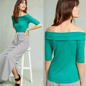 Anthropologie Ett:Twa Patchett Off The Shoulder Top